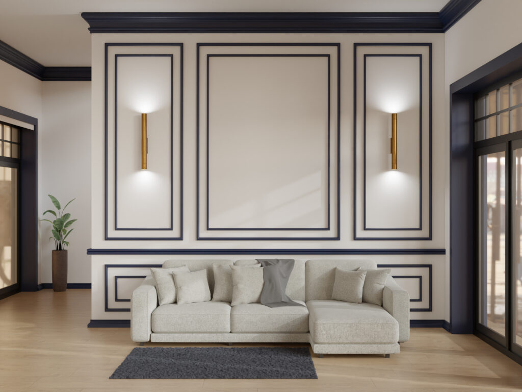 White walls with blue trim | The Paint Masters