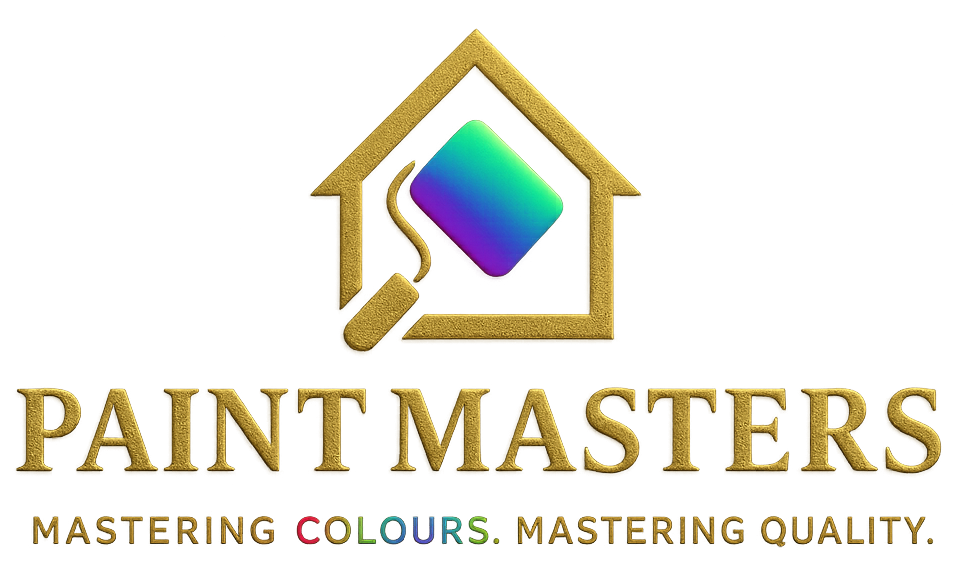 Paint Masters logo with brush & colors | The Paint Masters