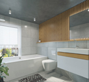 Modern bathroom with tub & sink | The Paint Masters